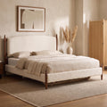 Bay Furniture Tall Post Boucle Bed – Frame Only
