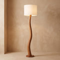 Bay Furniture Organic Curve Solid Wood Floor Lamp