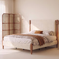 Bay Furniture Four Poster Boucle Bed – Frame Only