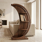 Bay Furniture Crescent Moon Walnut Bookshelf