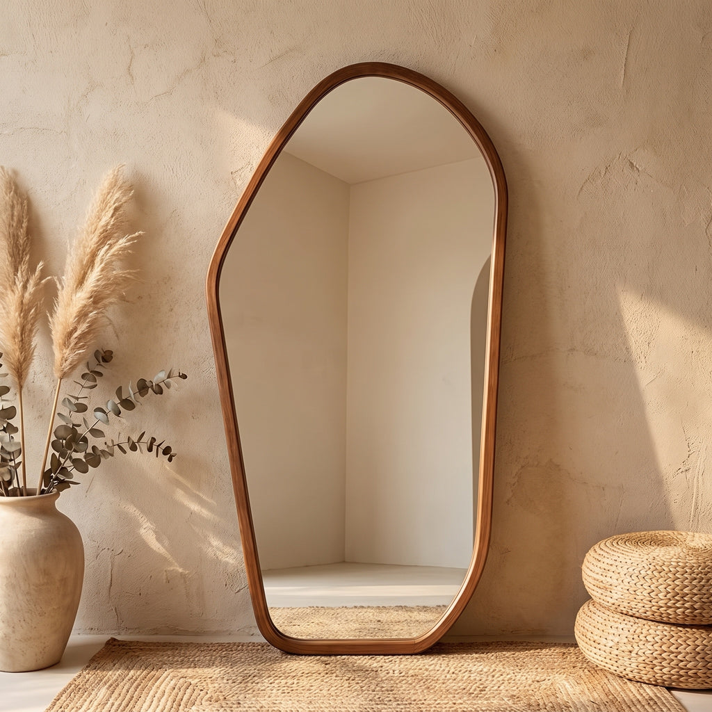 Bay Furniture Irregular Polygon Full-Length Floor Mirror