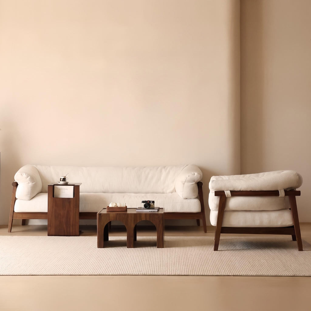 Bay Furniture Open-Frame Wood Sofa – Single, Double & Three Seater