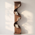 Bay Furniture Wave Spine Tall Walnut Bookshelf