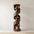 Bay Furniture Spiral Tower Walnut Bookshelf