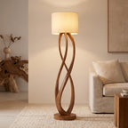 Bay Furniture Twisted Braid Walnut Floor Lamp