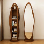 Bay Furniture Oval Floor Mirror & Shelving Unit Set