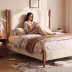 Bay Furniture Four Poster Boucle Bed – Frame Only