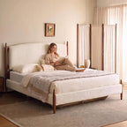 Bay Furniture Tall Post Boucle Bed – Frame Only