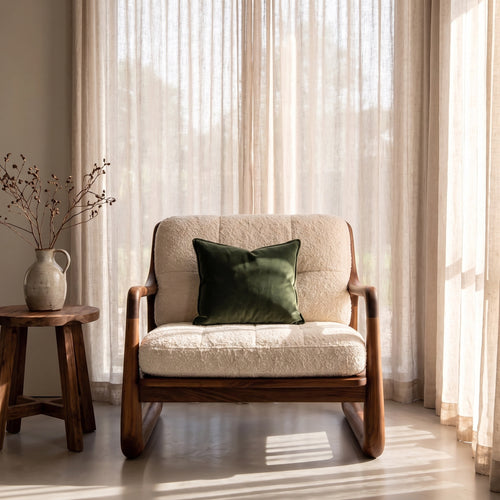 Bay Furniture Closed Frame Quilted Boucle Lounge Chair