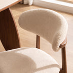 Bay Furniture Oval Stone Dining Table & Bouclé Chair Set – Petal Base
