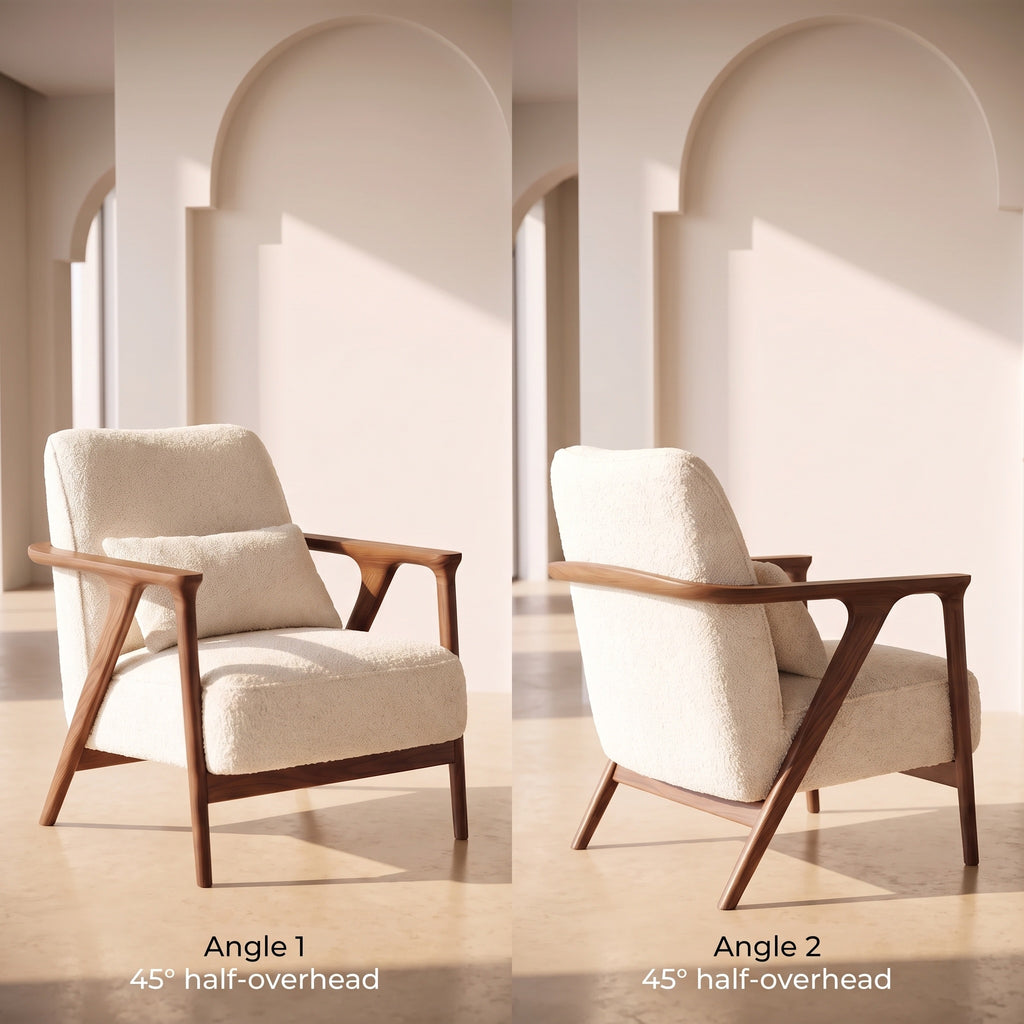 Bay Furniture Z-Frame Boucle Accent Chair