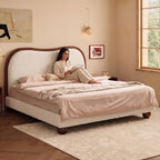 Bay Furniture Wave Frame Boucle Bed – Frame Only