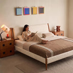 Bay Furniture Splayed Post Boucle Bed – Frame Only