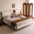 Bay Furniture Ladder Rail Boucle Bed – Frame Only