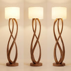 Bay Furniture Twisted Braid Walnut Floor Lamp