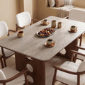 Bay Furniture Circle Cutout Solid Walnut Dining Table