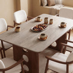 Bay Furniture Circle Cutout Solid Walnut Dining Table