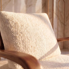 Bay Furniture Sculpted Arm Boucle Accent Chair