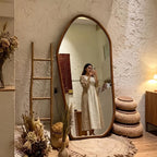 Bay Furniture Irregular Polygon Full-Length Floor Mirror
