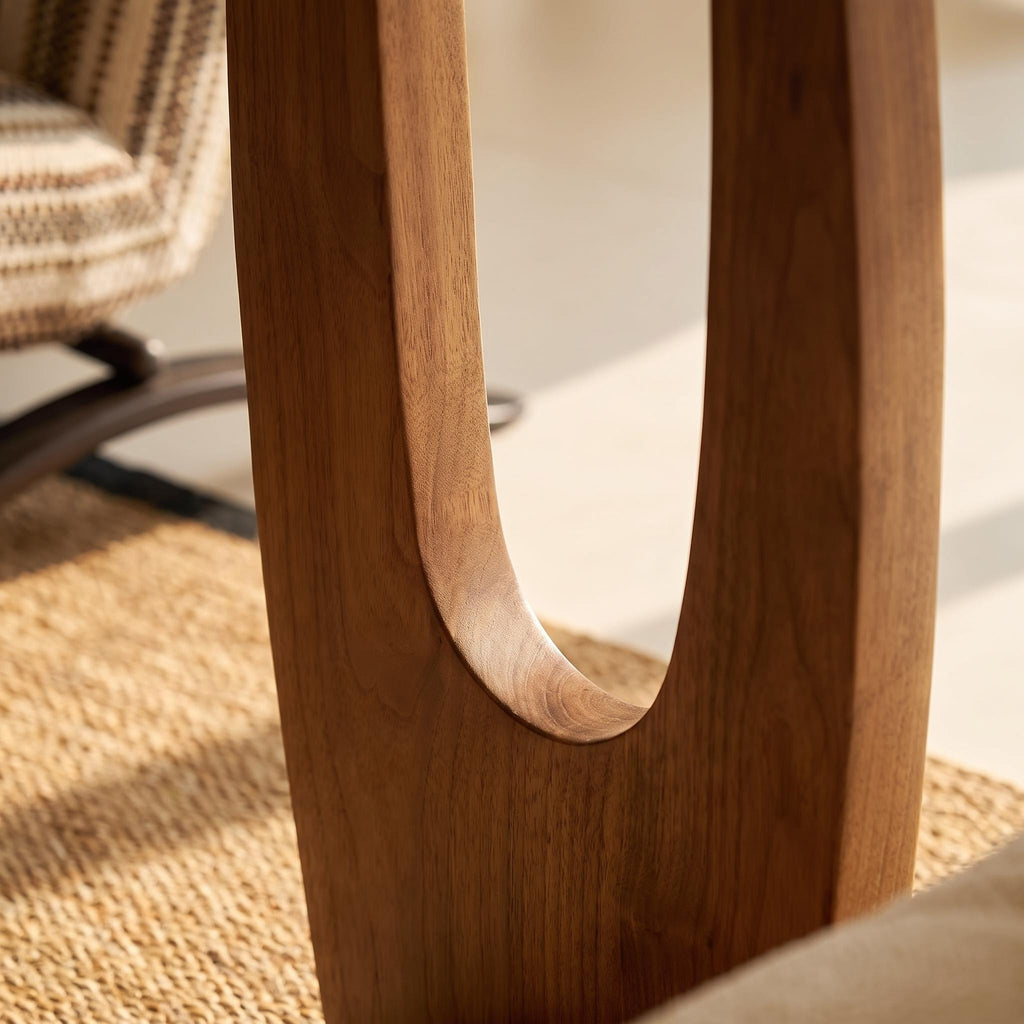 Bay Furniture Arch Twin Floor Lamp in Walnut