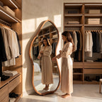 Bay Furniture Asymmetric Organic Floor Mirror