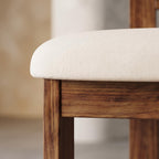 Bay Furniture H-Frame Walnut Dining Chair with Cylinder Backrest