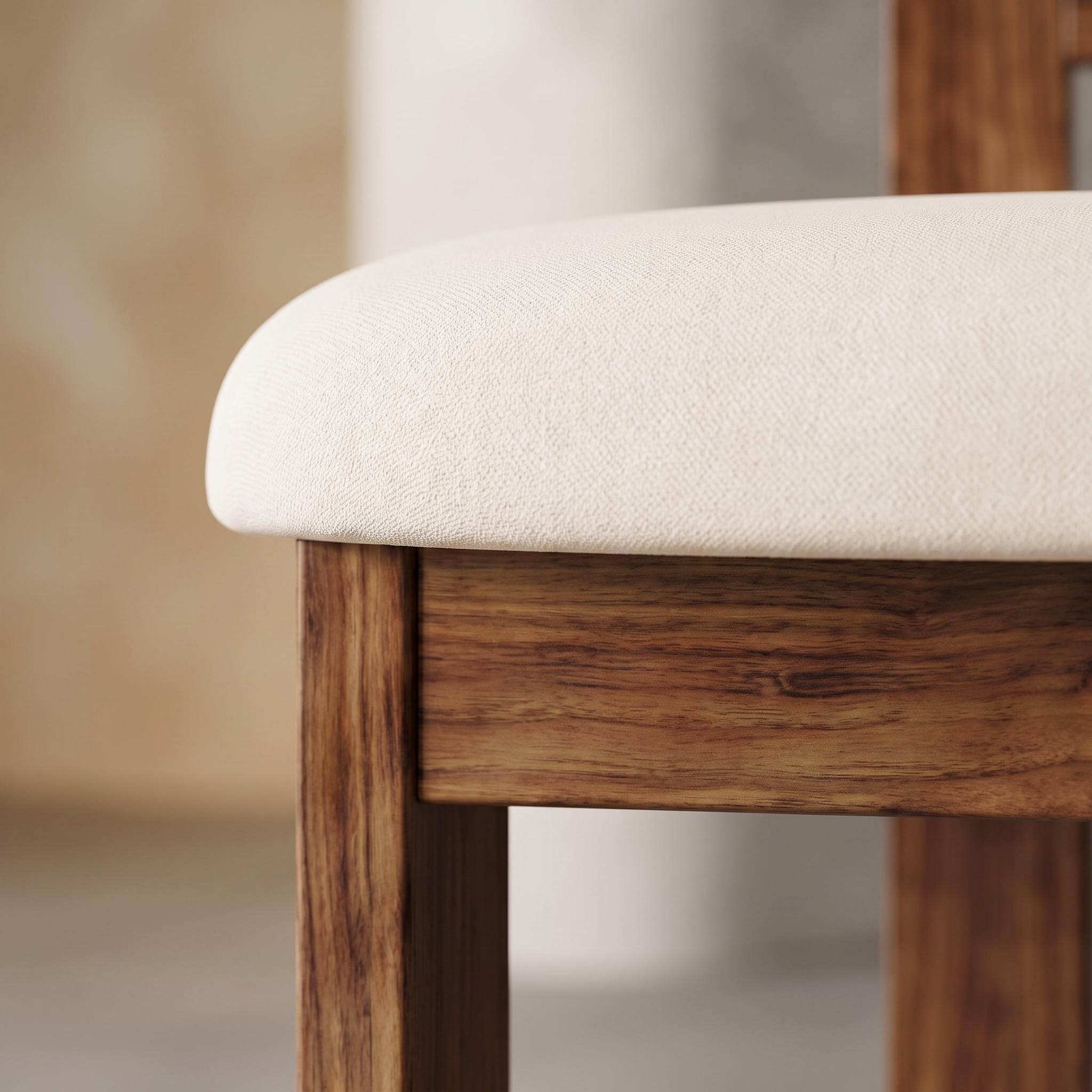 Bay Furniture H-Frame Walnut Dining Chair with Cylinder Backrest
