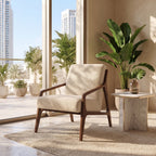 Bay Furniture Open Frame Boucle Accent Chair