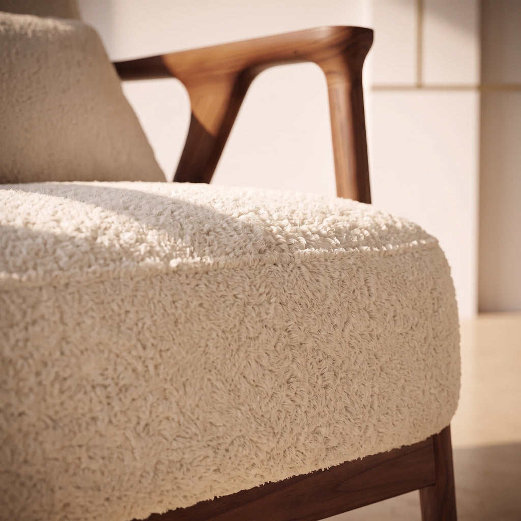 Bay Furniture Z-Frame Boucle Accent Chair
