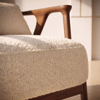 Bay Furniture Z-Frame Boucle Accent Chair