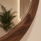 Oval Floor Mirror, Fluted Side Shelf & Embossed Stool Dressing Set | Bay Furniture