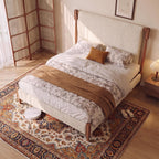 Bay Furniture Four Poster Boucle Bed – Frame Only