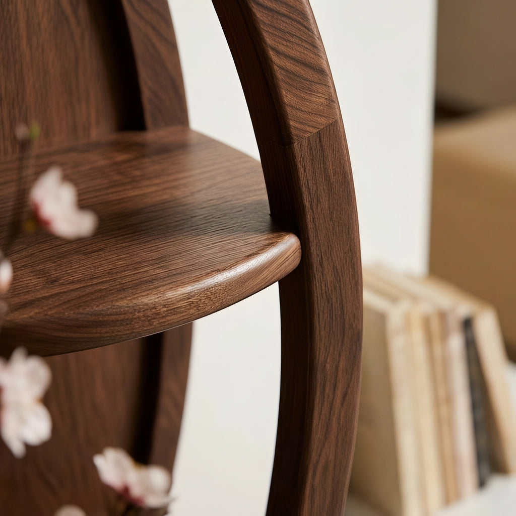 Bay Furniture Crescent Moon Walnut Bookshelf