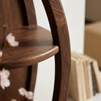 Bay Furniture Crescent Moon Walnut Bookshelf