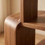 Bay Furniture Serpentine Open Bookcase in Walnut
