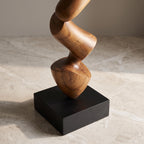 Bay Furniture Two-Tone Flame Wave Sculptural Floor Lamp