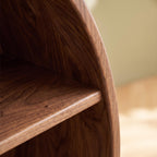 Bay Furniture Enclosed S-Wave Walnut Bookcase