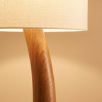Bay Furniture Organic Curve Solid Wood Floor Lamp