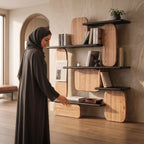 Bay Furniture Organic Pebble Wall Shelving System