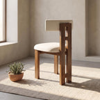 Bay Furniture H-Frame Walnut Dining Chair with Cylinder Backrest