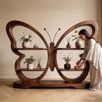 Bay Furniture Butterfly Display Shelf in Walnut