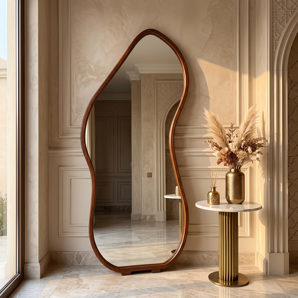 Bay Furniture Asymmetric Organic Floor Mirror