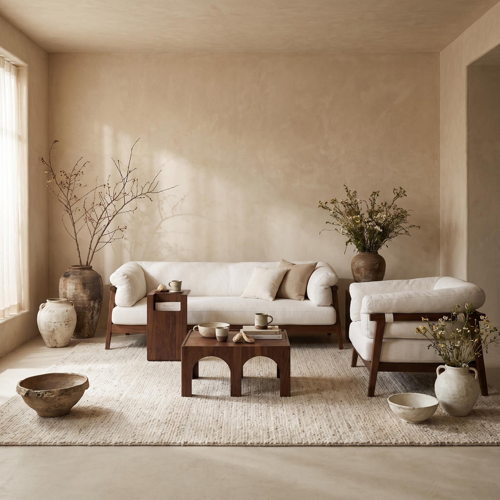 Bay Furniture Open-Frame Wood Sofa – Single, Double & Three Seater