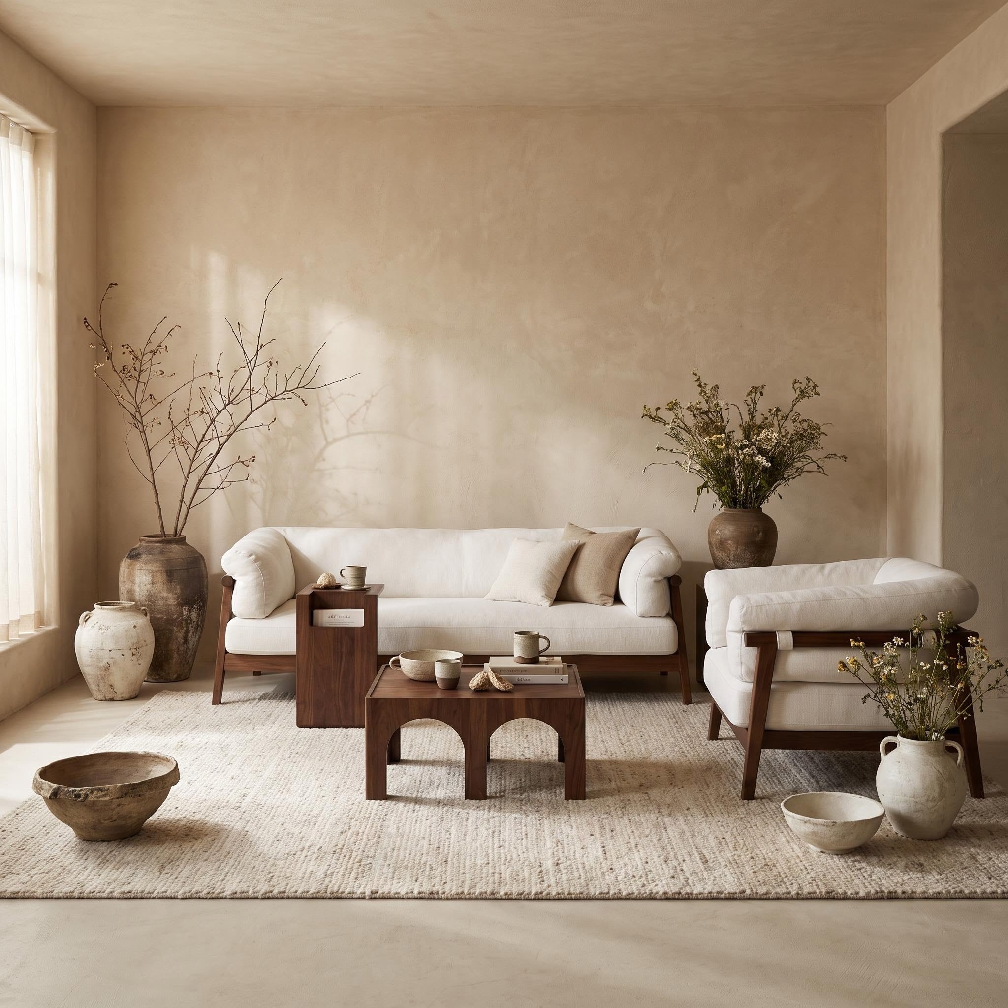 Bay Furniture Open-Frame Wood Sofa – Single, Double & Three Seater