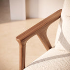 Bay Furniture Z-Frame Boucle Accent Chair