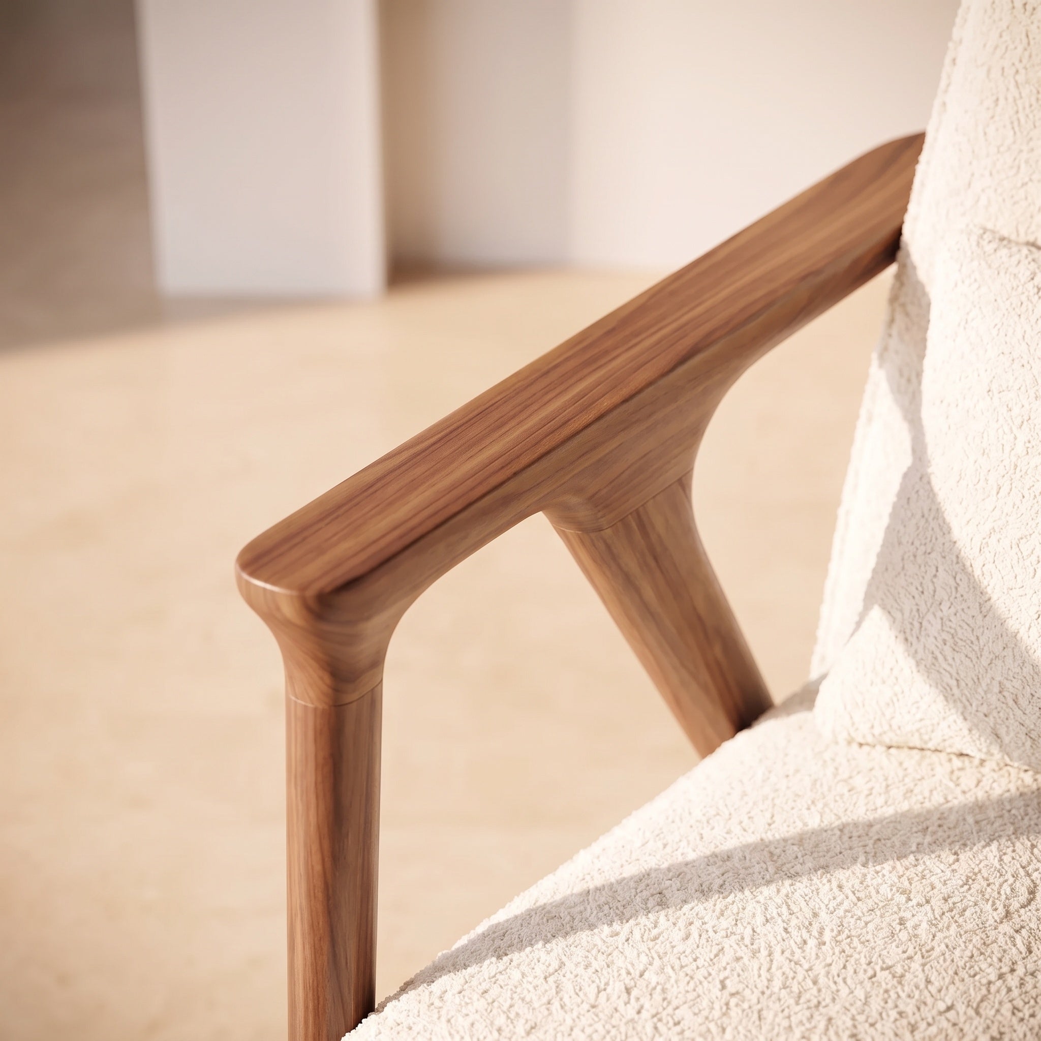 Bay Furniture Z-Frame Boucle Accent Chair
