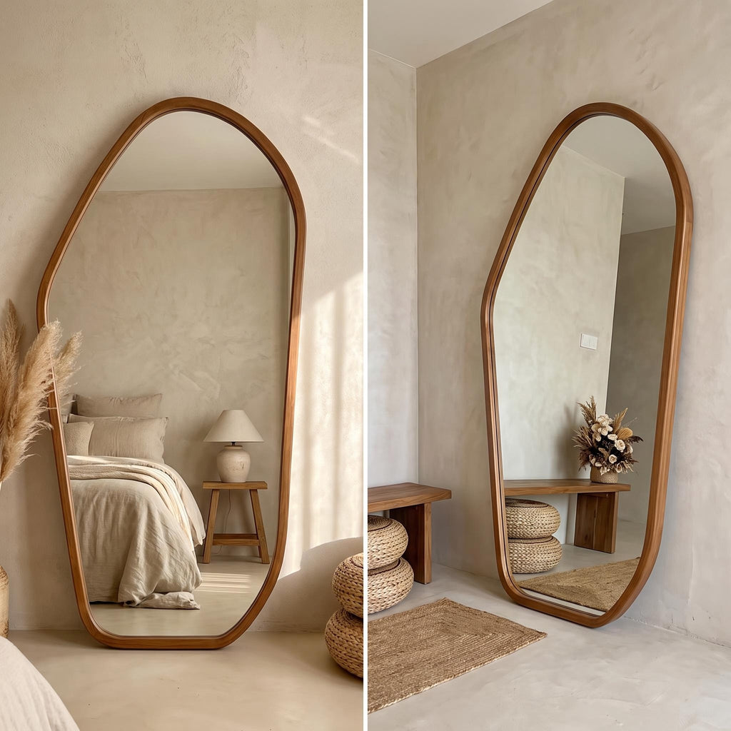 Bay Furniture Irregular Polygon Full-Length Floor Mirror