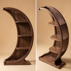 Bay Furniture Crescent Moon Walnut Bookshelf