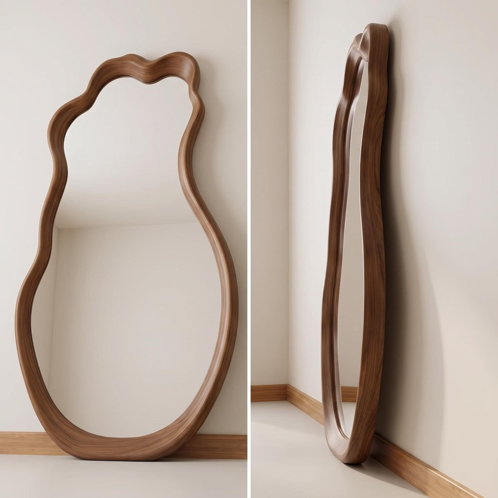 Bay Furniture Wavy Organic Full-Length Floor Mirror