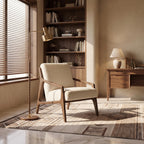 Bay Furniture Open Frame Boucle Accent Chair